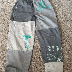 Gray and Green Joggers
